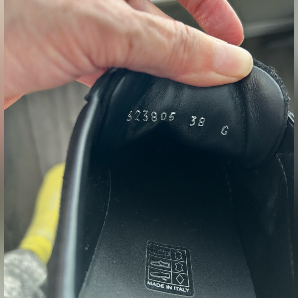 Gucci Black Suede Web Stripe Slip-On Sneakers Size 7.5 - Picture 8 of 15